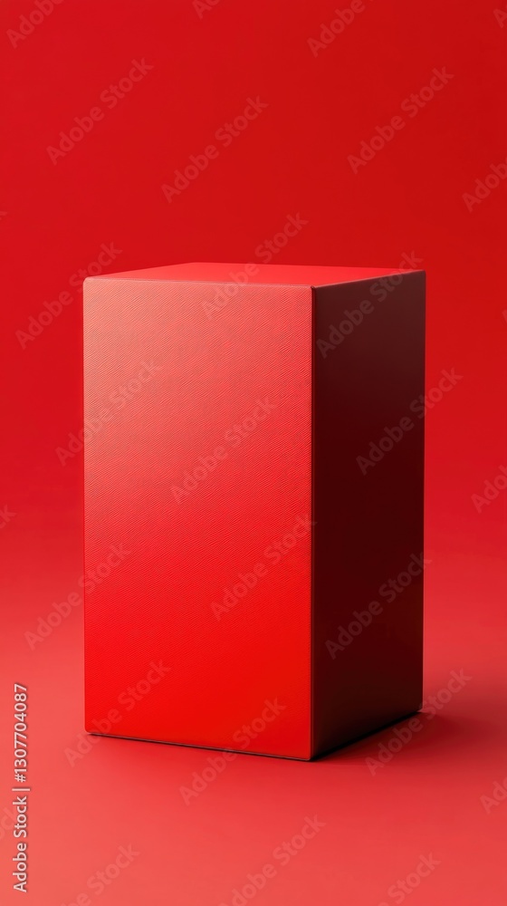 Minimalist red box on red background abstract design, mockup, advertisement, blank Minimalist red box on red background abstract design, mockup, advertisement, blank
