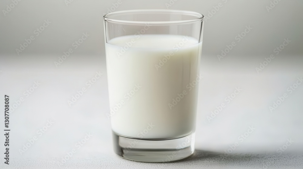 A refreshing glass of milk on a minimalist background. A refreshing glass of milk on a minimalist background.