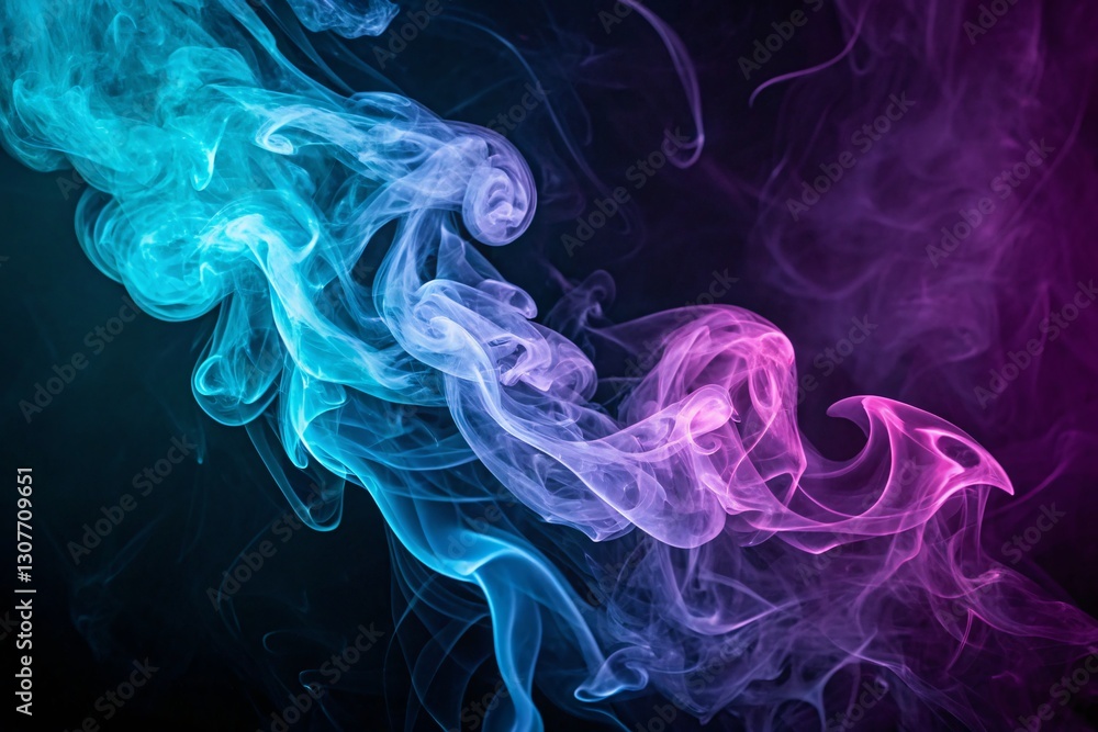 Abstract smoke in blue and pink tones on a dark background Abstract smoke in blue and pink tones on a dark background
