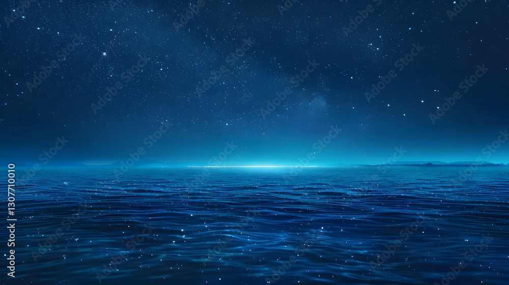 starry night sky and sea starry night sky and sea