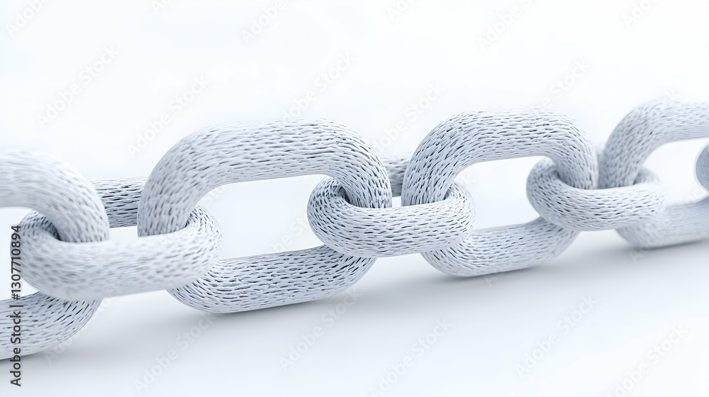 Smooth Stylish Chain Links in a Clean White Background Design Smooth Stylish Chain Links in a Clean White Background Design