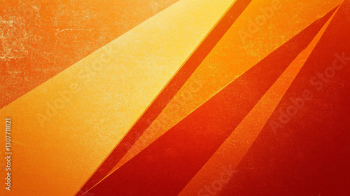 Abstract Geometric Design in Vibrant Orange and Yellow Tones