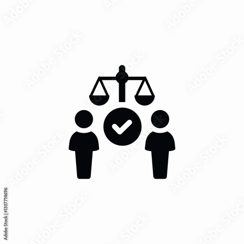 equal justice icon sign vector