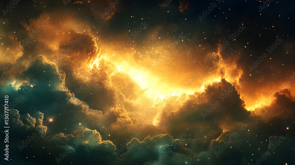 Celestial event composition with atmospheric illumination Celestial event composition with atmospheric illumination