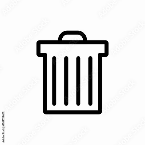 Trash bin delete icon vector sign