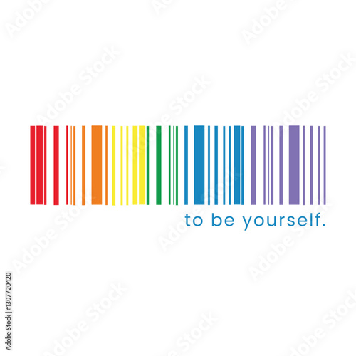 colorful bar code be yourself