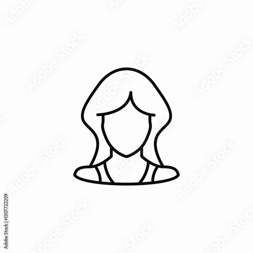 female member icon sign vector