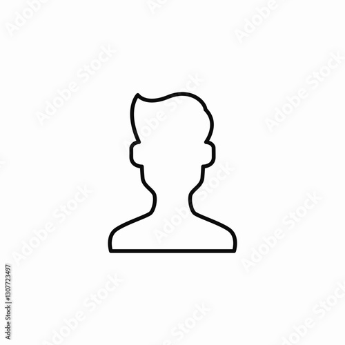 male user icon sign vector