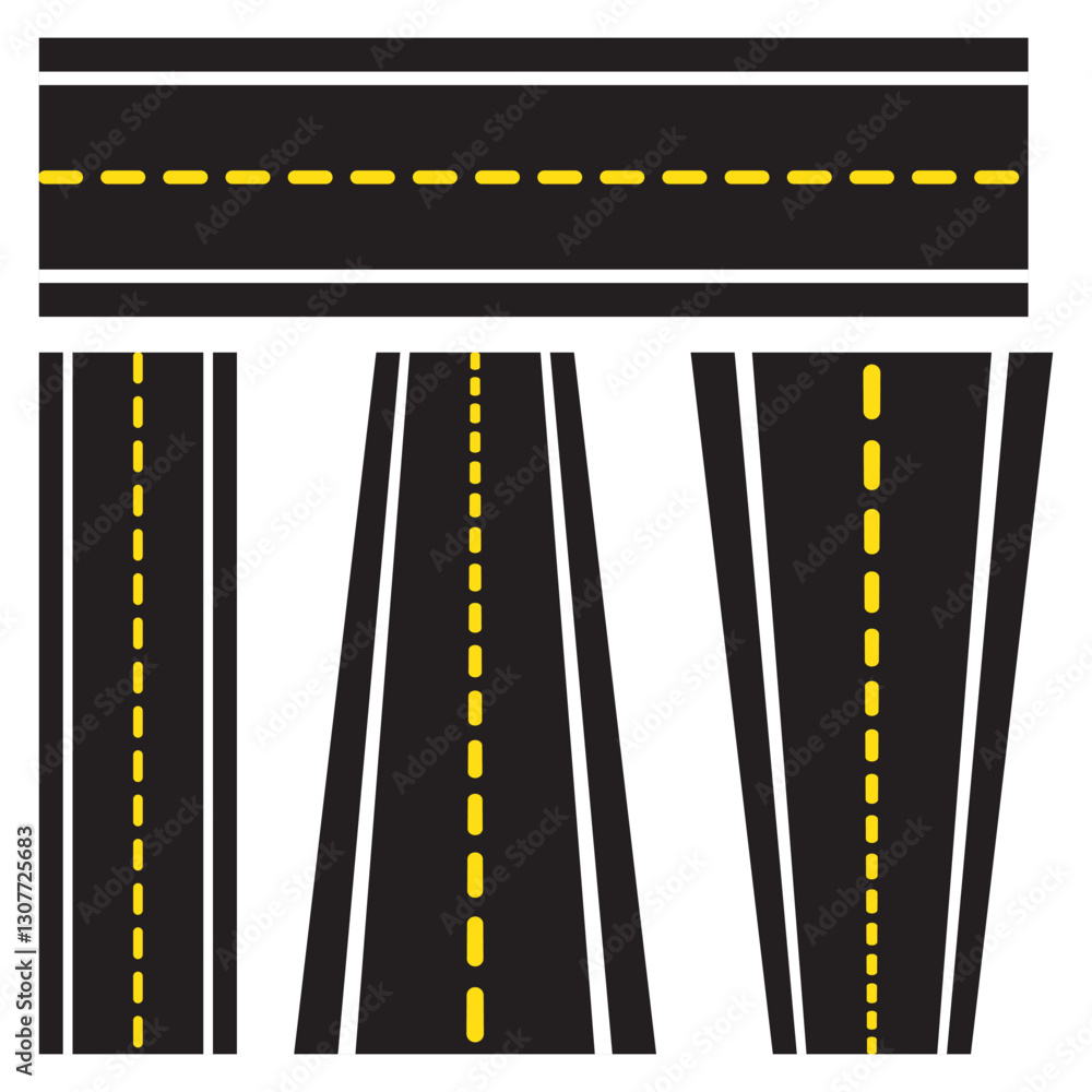 Fototapeta premium road or highway design vector on transparent background