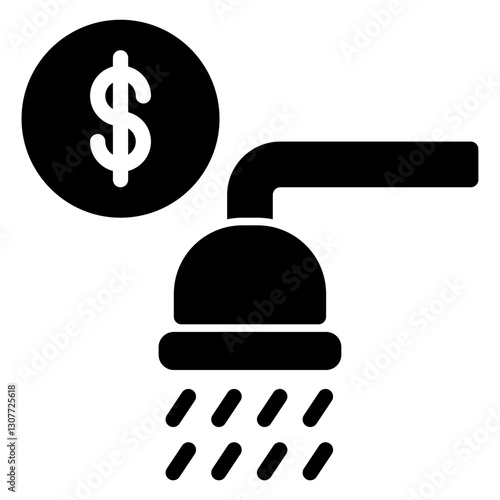 shower with money solid icon