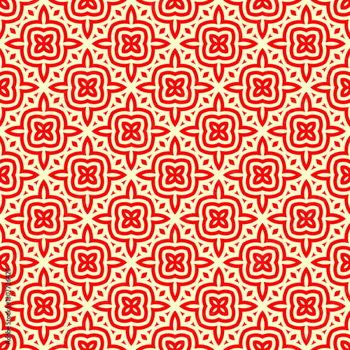 Arrowheads, lozenges, crosses ornament. Seamless pattern. Mosaic backdrop. Tiles wallpaper. Ethnic motif. Geometric linear background. Digital paper. Geometrical textile print. Embroidery image.