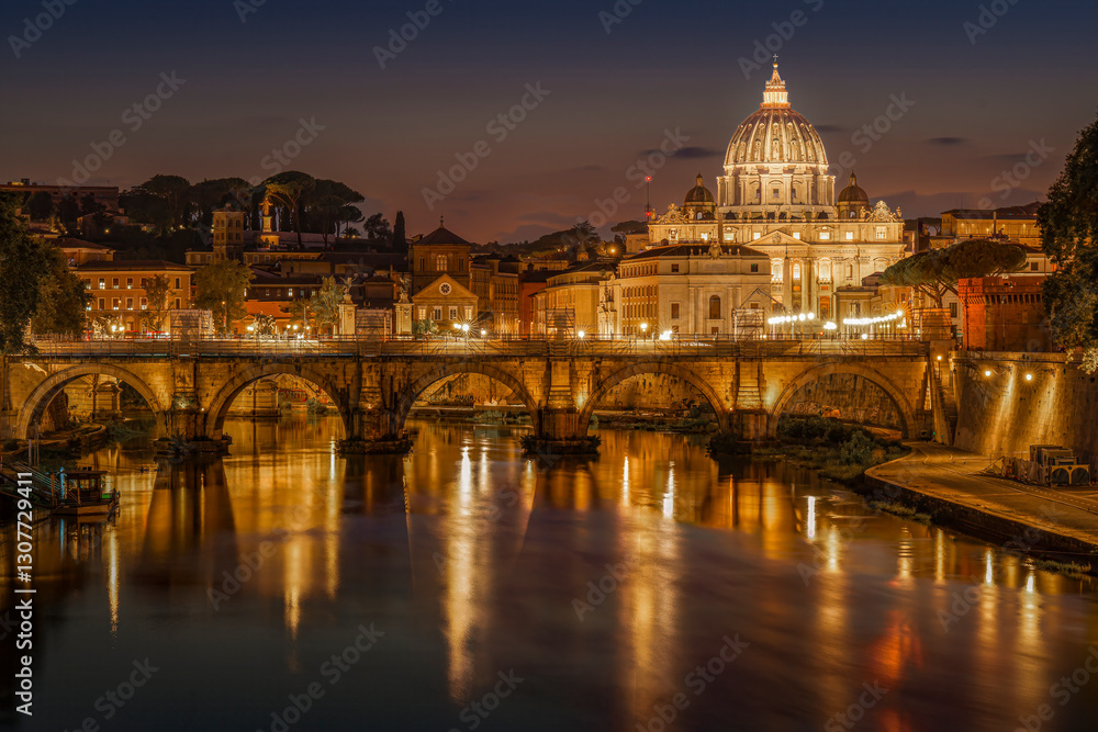 Fototapeta premium St Peters from the Tiber River