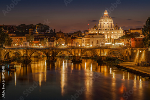 St Peters from the Tiber River