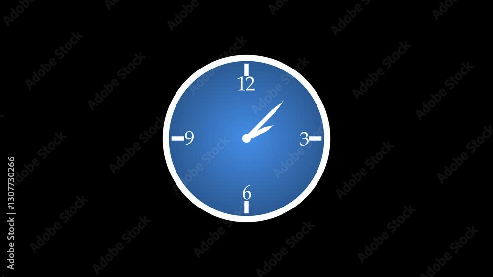 Wall clock isolated, Simple count down analog clock animation, Clock isolated animated Wall clock isolated, Simple count down analog clock animation, Clock isolated animated