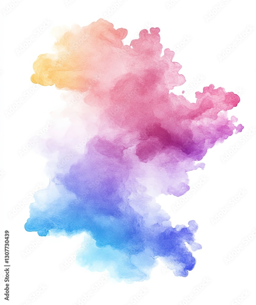 Fototapeta premium Colorful abstract watercolor splash creating a dreamy atmosphere in digital art