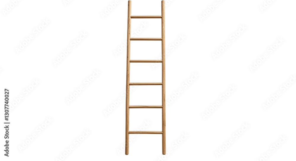 Wooden ladder isolated on transparent png background Wooden ladder isolated on transparent png background