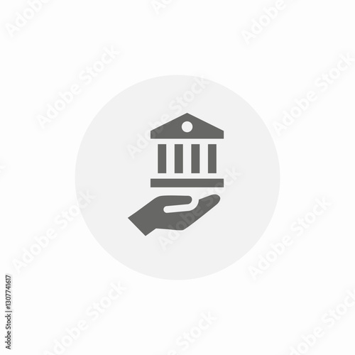 bank finance icon sign vector