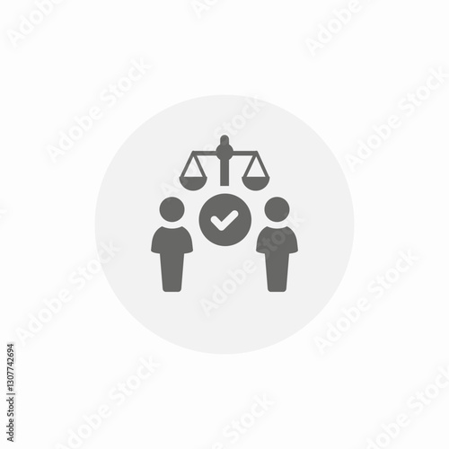 equality reach icon sign vector