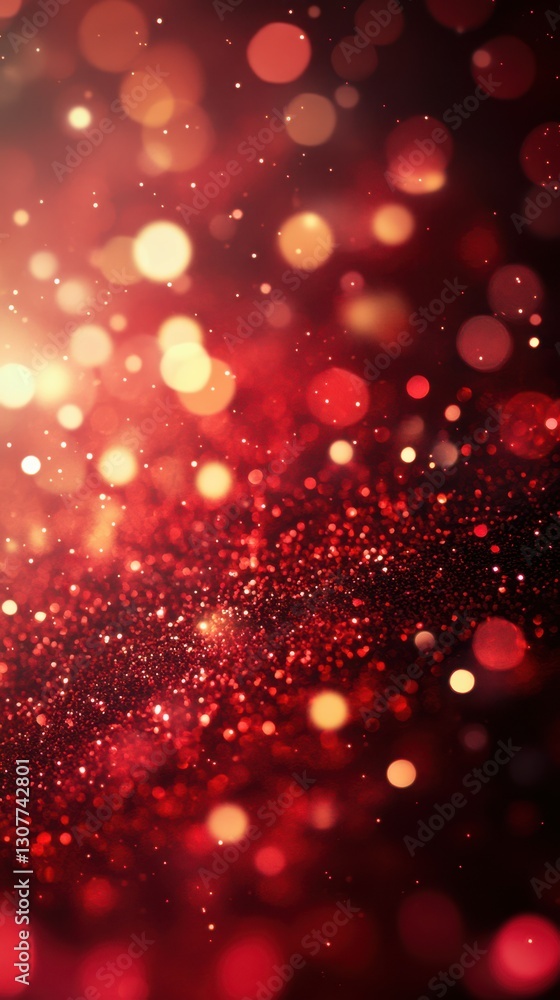 Sparkling red bokeh creates a mesmerizing backdrop filled with vibrant lights and enchanting shimmer Sparkling red bokeh creates a mesmerizing backdrop filled with vibrant lights and enchanting shimmer