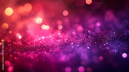 Glittering Pink and Purple Bokeh Background