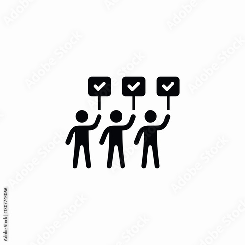 rights protest icon sign vector