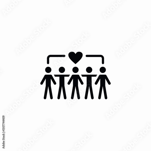volunteering team icon sign vector