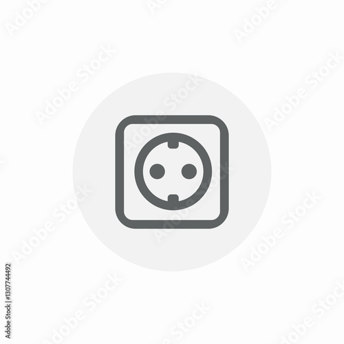 wall plug icon sign vector