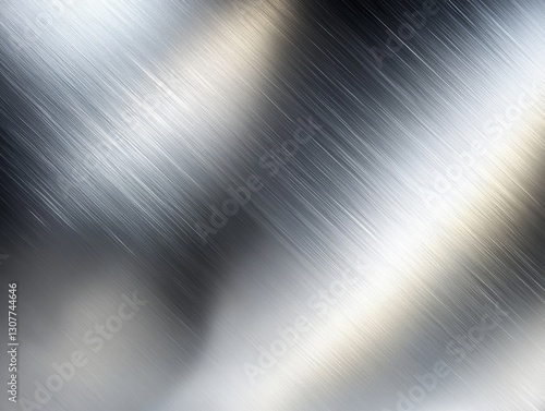 Brushed metal texture with diagonal light reflections