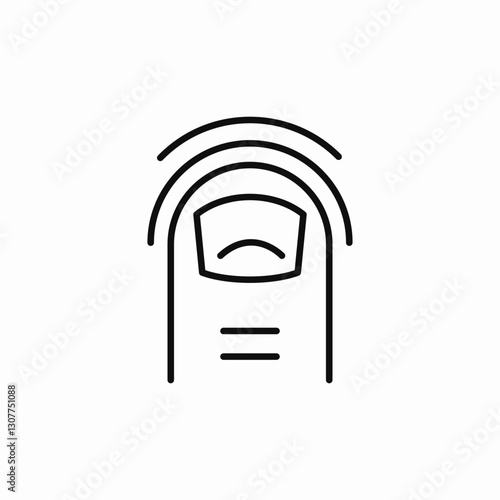 fingerprint insert icon sign vector