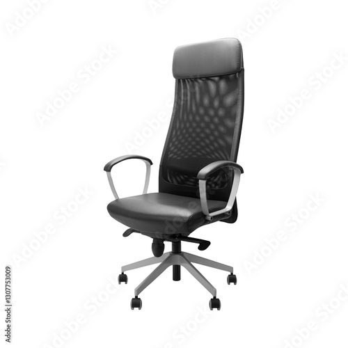 Full shot of a black office chair