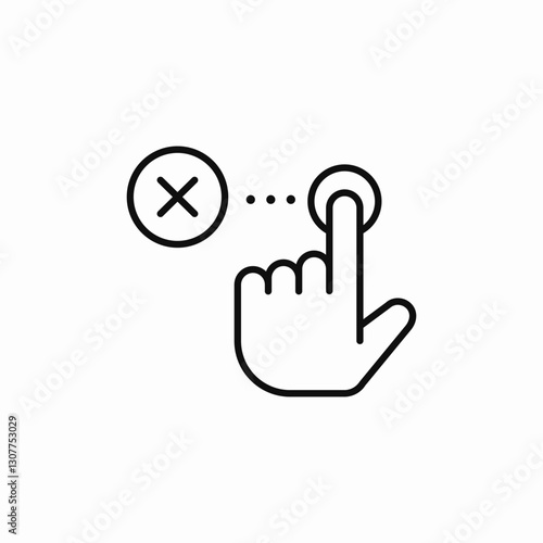 tap remove icon sign vector