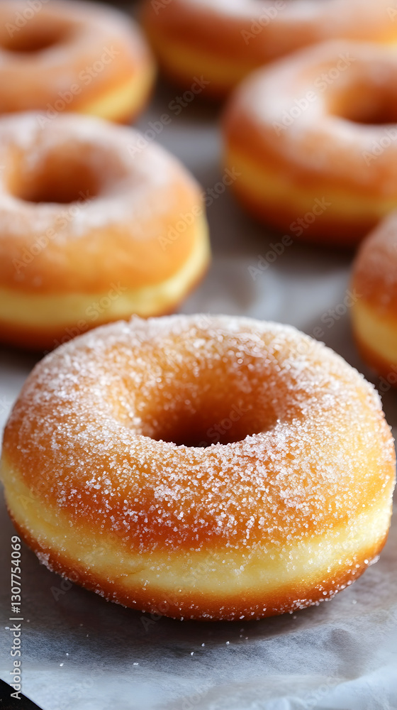 A close-up of doughnuts dusted with sugar
A close-up of doughnuts dusted with sugar