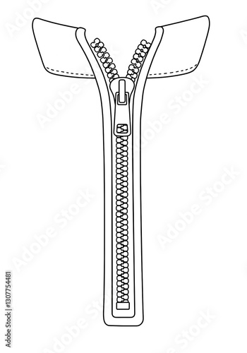 zipper sketch 