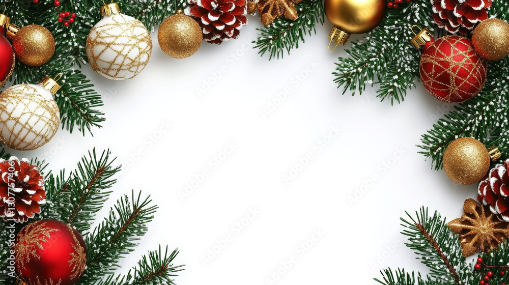 Fir branches and Christmas balls Fir branches and Christmas balls