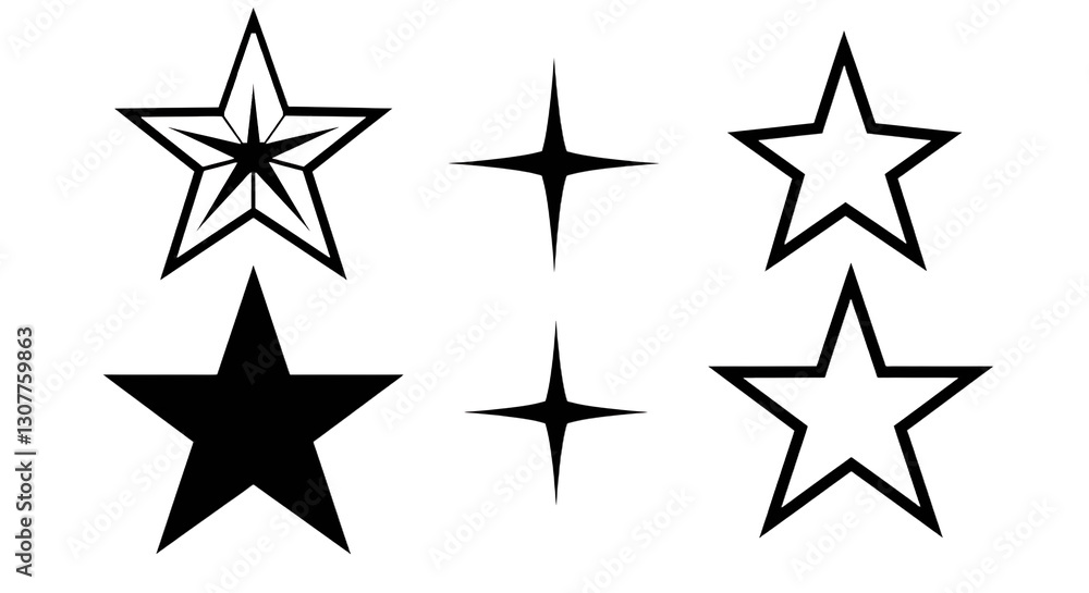 Stylized Star Graphics for Creative Projects and Designs Stylized Star Graphics for Creative Projects and Designs