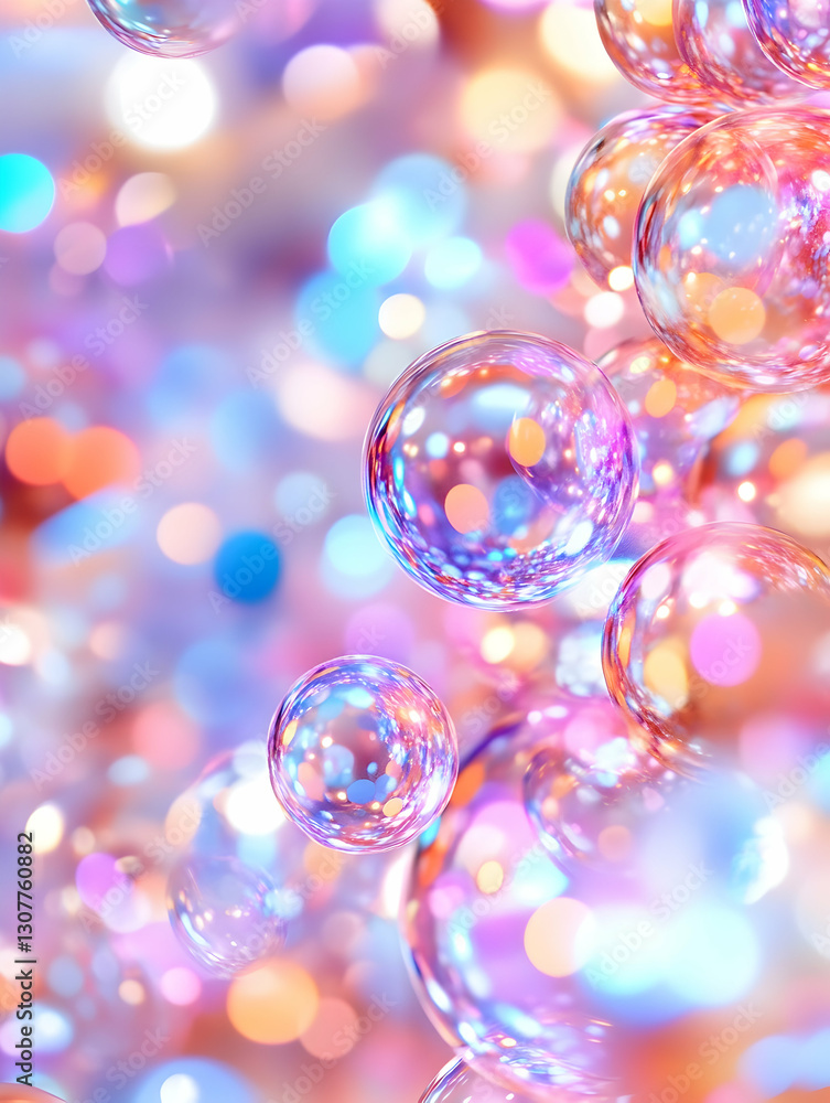 Iridescent bubbles float in a bokeh-filled, dreamy setting, perfect for whimsical backgrounds or dreamy themes Iridescent bubbles float in a bokeh-filled, dreamy setting, perfect for whimsical backgrounds or dreamy themes