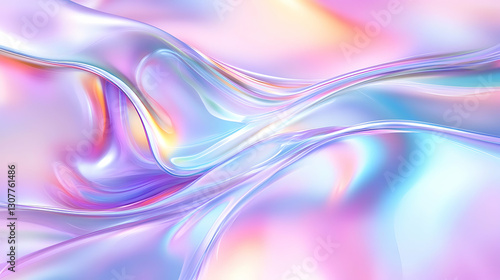 Wallpaper Mural Iridescent Fluid Abstract Swirling pastel hues create a dreamy, ethereal backdrop for design or mobile wallpaper Torontodigital.ca