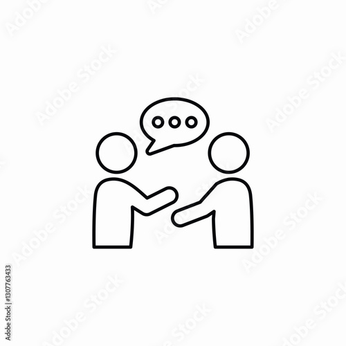 customer discussion icon sign vector