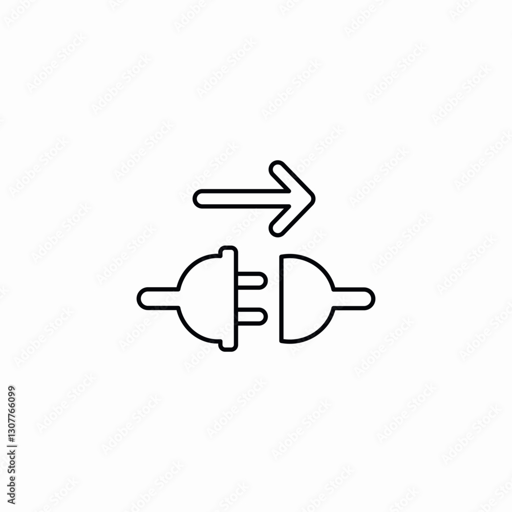 plug wire connect icon sign vector plug wire connect icon sign vector