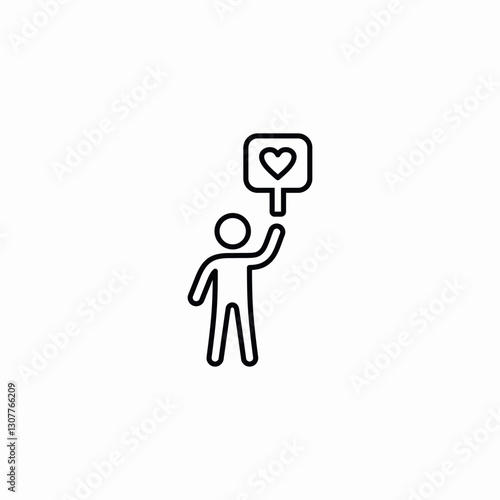 protest advocate icon sign vector