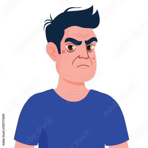 Ugly man. Portrait of an ugly person