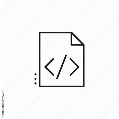 coding document icon sign vector