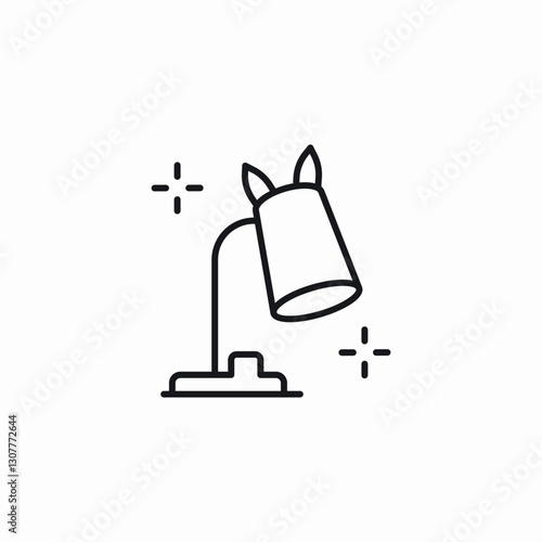 desk lamp icon sign vector