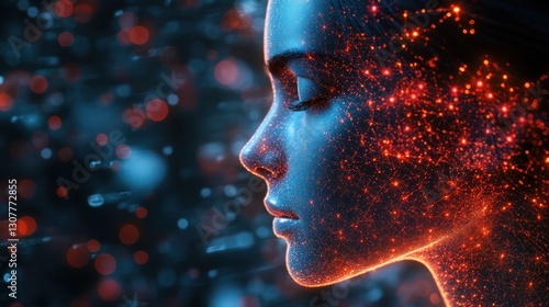 Digital Genesis: A Serene Portrait of AI