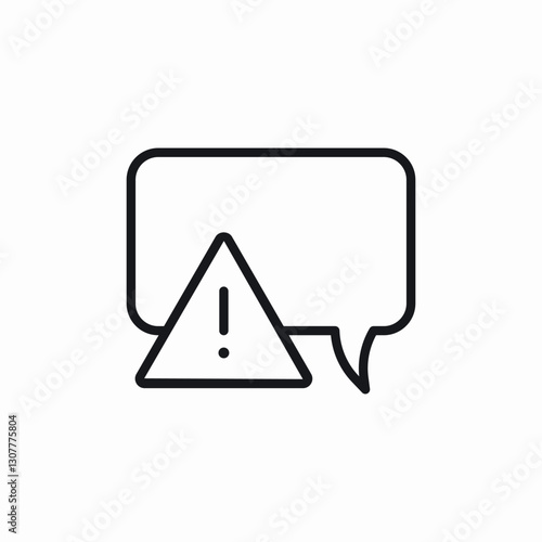 text warning icon sign vector