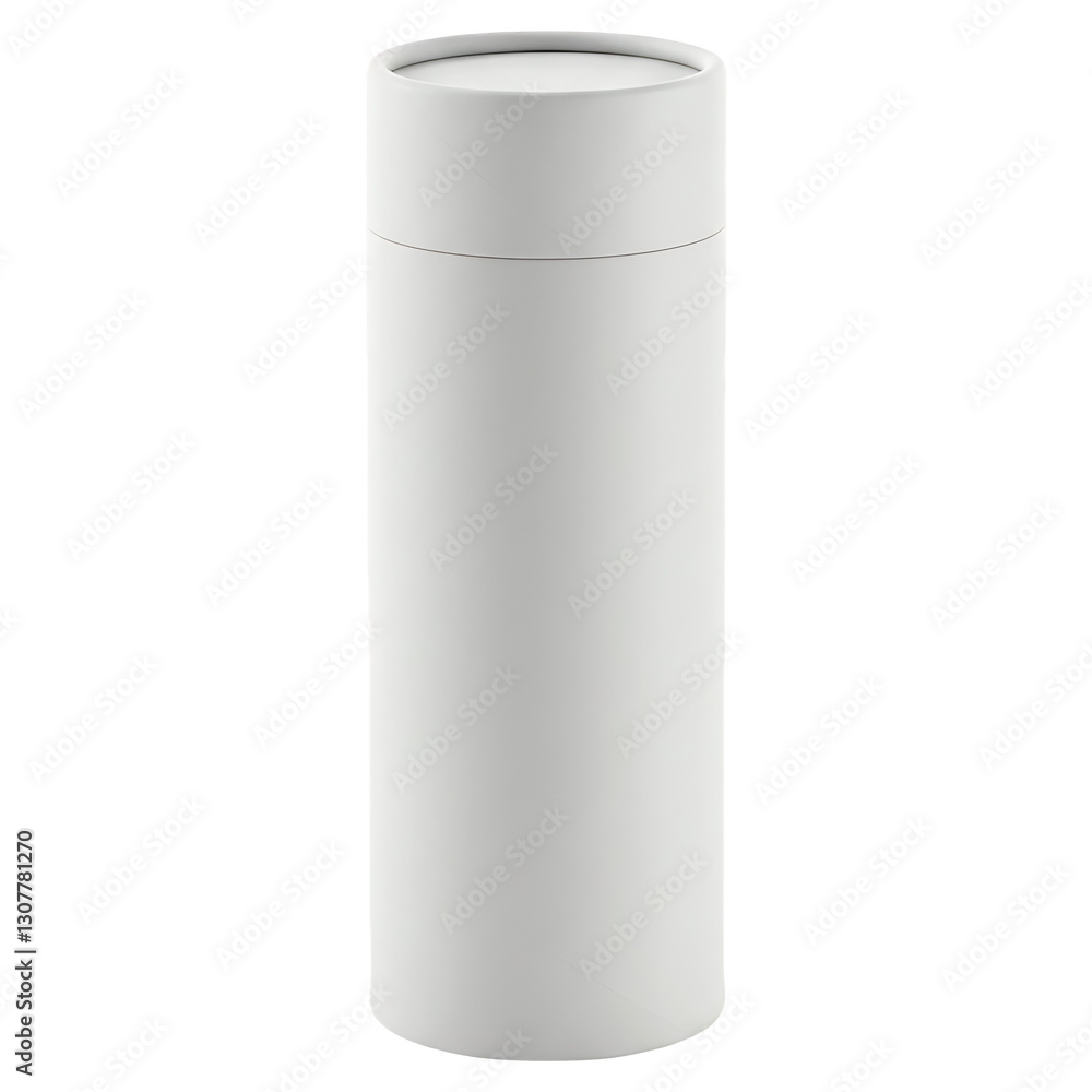 Blank White Cardboard Tube Container. Blank White Cardboard Tube Container.