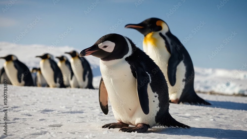 Obraz premium Penguin Flicker