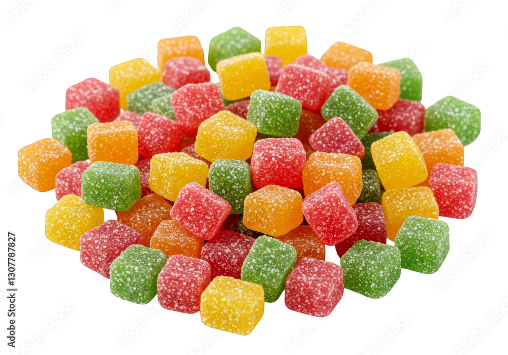 Colorful jelly sugar candies isolated on transparent background Colorful jelly sugar candies isolated on transparent background