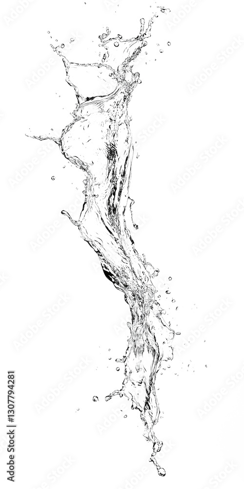 Dynamic Water Stream Splashes in Motion on Transparent Background for Commercial Use Dynamic Water Stream Splashes in Motion on Transparent Background for Commercial Use