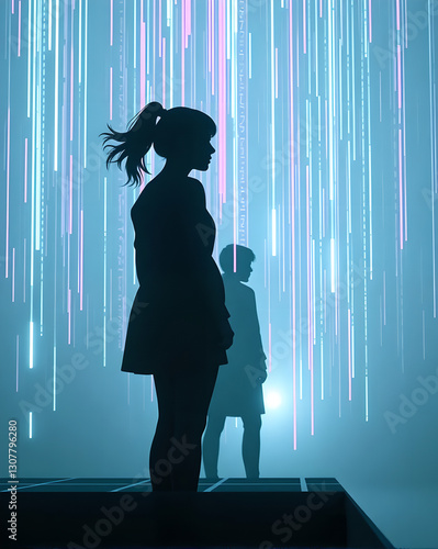 silhouette of a girl